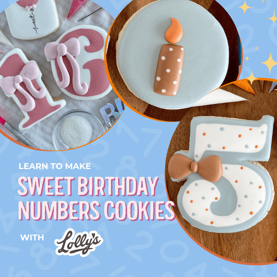 sweet birthday numbers cookies